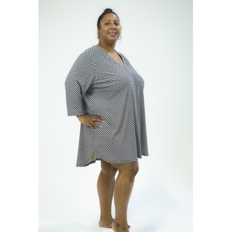 H&M Tunic / Cover Up Blue Print Size 4X