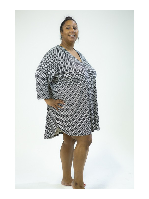 H&M Tunic / Cover Up Blue Print Size 4X