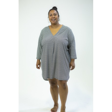 H&M Tunic / Cover Up Blue Print Size 4X