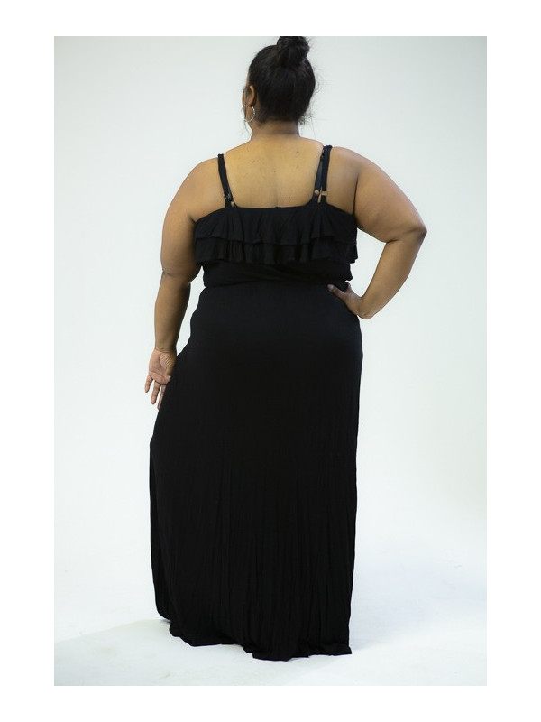Forever 21 Black Ruffle Maxi Dress Size 3X Forever 21 Black Ruffle Maxi Dress Size 3X