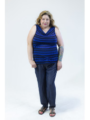 HALOGEN SLEEVELESS PRINT SHELL SIZE 3X