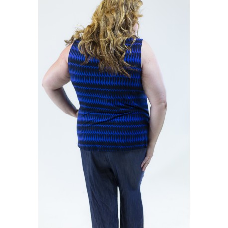 HALOGEN SLEEVELESS PRINT SHELL SIZE 3X