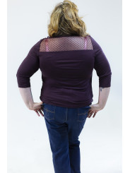 Lane Bryant Burgundy Mesh top Size 22/24