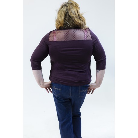 Lane Bryant Burgundy Mesh top Size 22/24 Lane Bryant Burgundy Mesh top Size 22/24