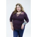 Lane Bryant Burgundy Mesh top Size 22/24