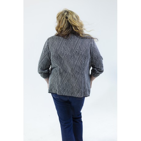 Avenue Geo Print Knit Jacket