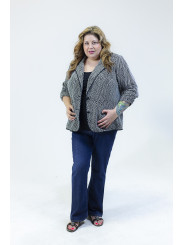 Avenue Geo Print Knit Jacket