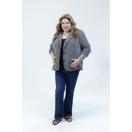 Avenue Geo Print Knit Jacket