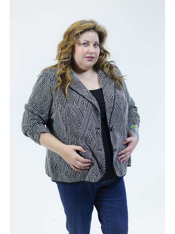 Avenue Geo Print Knit Jacket