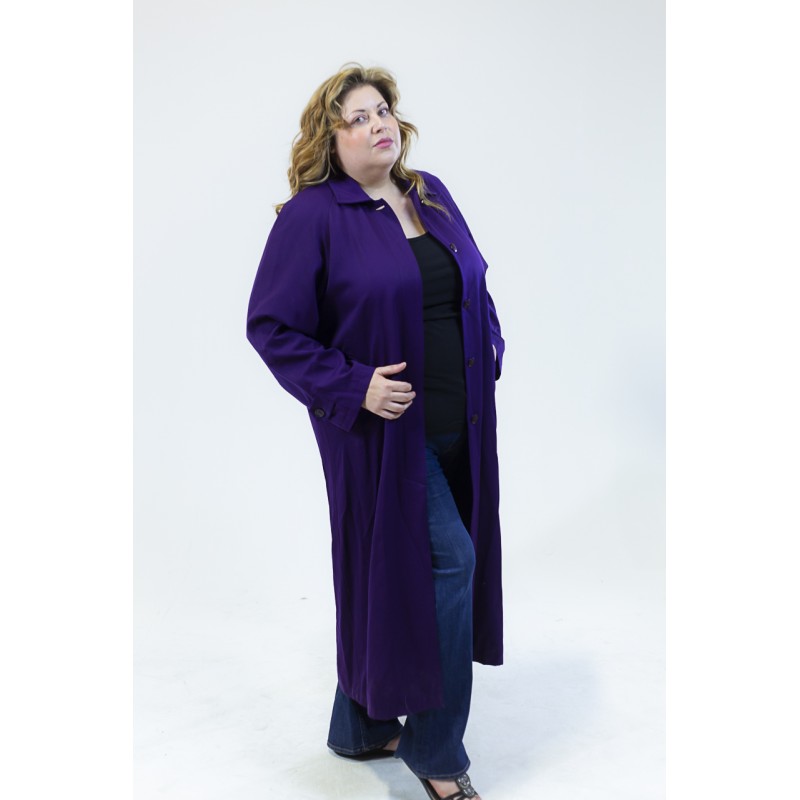 Nordstrom Purple Trenchcoat Size 16 - StyleForIt