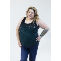 LANE BRYANT GREEN SEQUIN TANK 3X