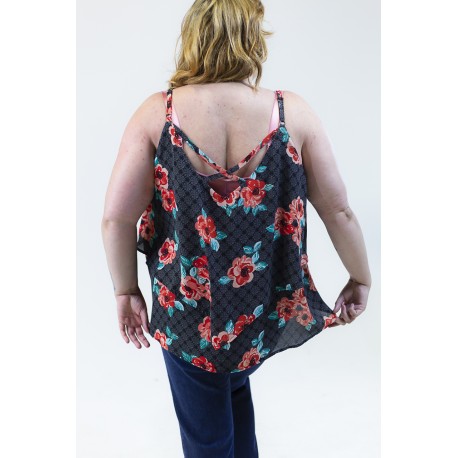 Torrid Floral Tank Top Size 4