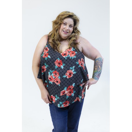 Torrid Floral Tank Top Size 4