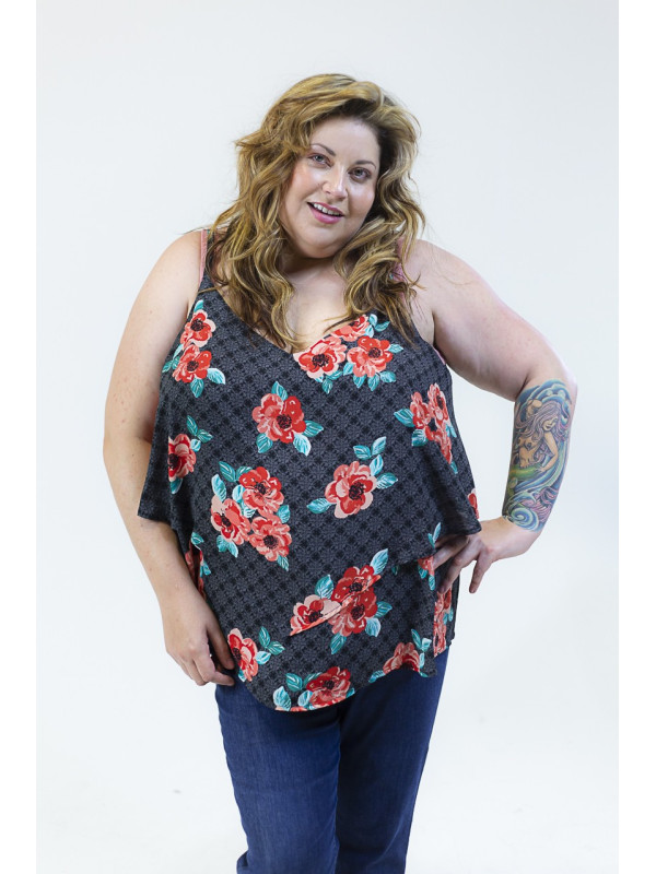 Torrid Floral Tank Top Size 4