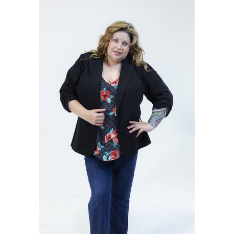 Torrid Black One Button Blazer Size 4
