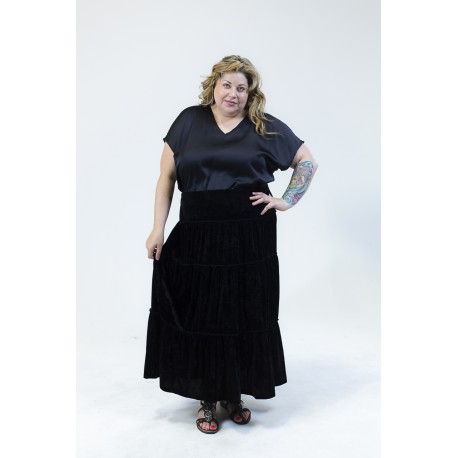 LANE BRYANT BLACK VELVET SKIRT 22/24