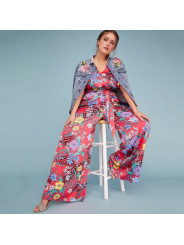 Lane Bryant Roma Flora Jumpsuit Size 26
