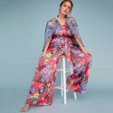 Lane Bryant Roma Flora Jumpsuit Size 26