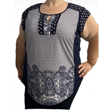 Size 3X Roz & Ali Patterned Top