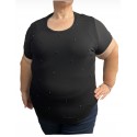 Size 2X - Vince Camato Black Studded Top