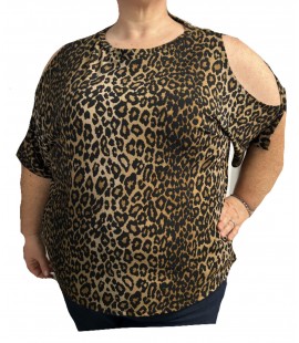 Size 3X - Rachel Roy Leopard Top