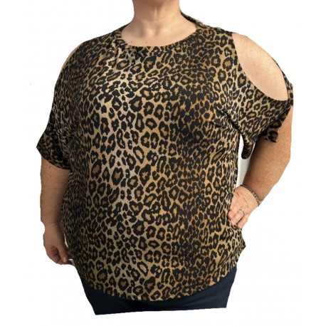 Size 3X - Rachel Roy Leopard Top