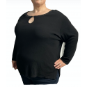 Size 2X-3X - No Brand Black Long Sleeve Top