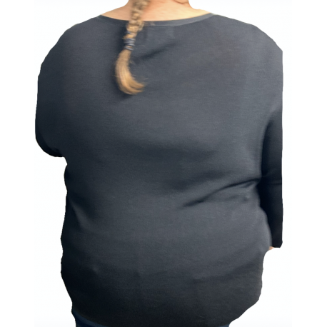 Size 2X-3X - No Brand Black Long Sleeve Top