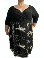Size 22/24 - IGIGI Black & White Dress