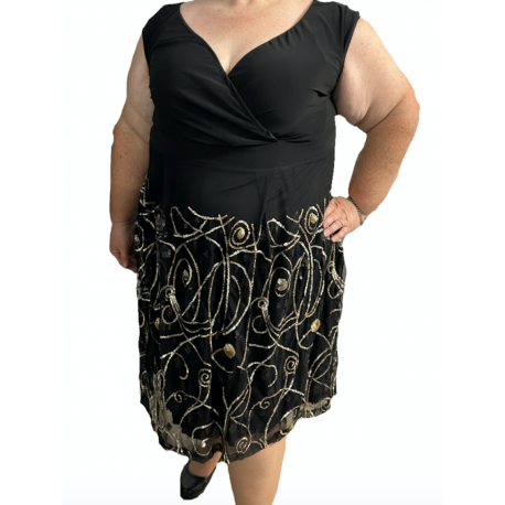 Size 18/20 - IGIGI Black Sparkly Dress