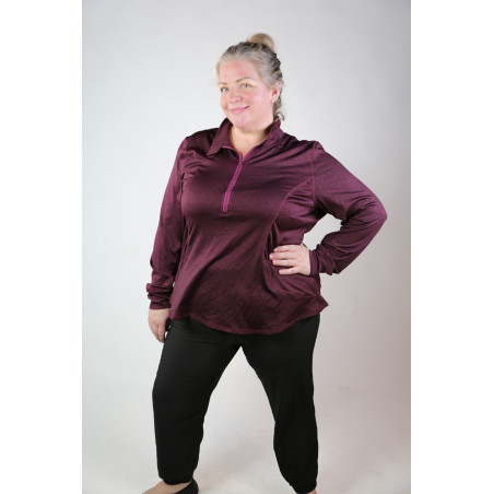 Zelos Merlot Active Half Zip Size 2X0