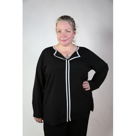 Eloquii Black Tunic Long Sleeve Size 22