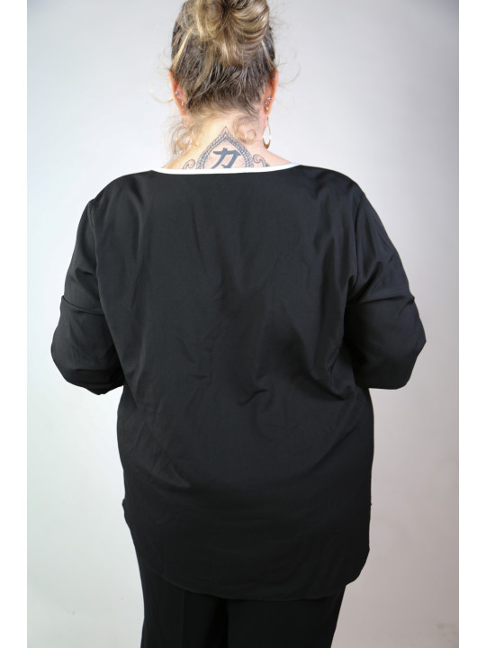 Eloquii Black Tunic Long Sleeve Size 22