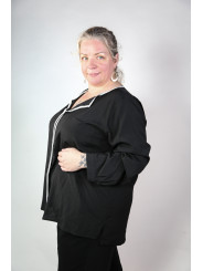 Eloquii Black Tunic Long Sleeve Size 22