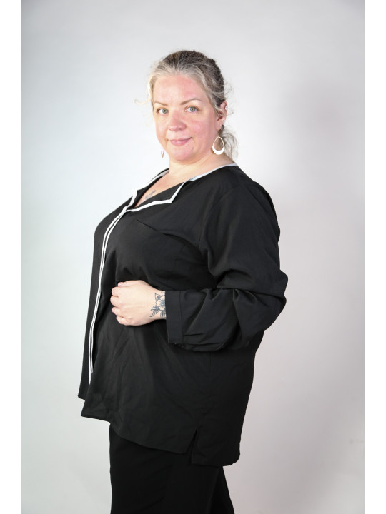 Eloquii Black Tunic Long Sleeve Size 22