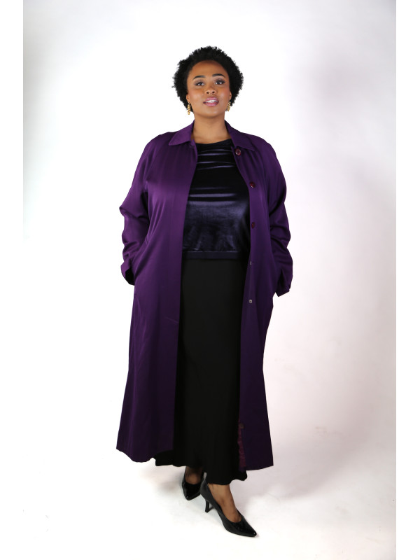 Nordstrom Purple Trenchcoat Size 16