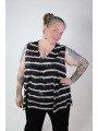 Halogen Dark Grey, Cream, Lavender Striped Tank Size 2X50