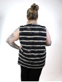 Halogen Dark Grey, Cream, Lavender Striped Tank Size 2X50