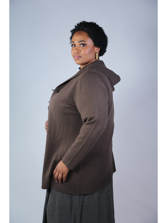 Lane Bryant Brown Toggle Sweater Size 22/248