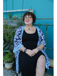 Lane Bryant Blue Floral Coverup Size 26/28