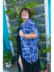 Lane Bryant Blue Floral Cover One Size Fits All