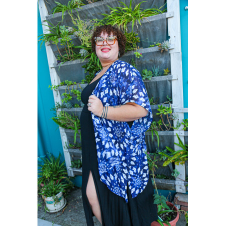 Lane Bryant Blue Floral Cover One Size Fits All