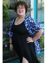 Lane Bryant Blue Floral Cover One Size Fits All