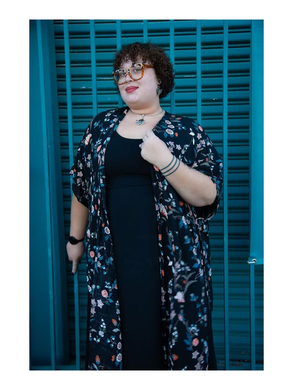 Torrid Black Floral Over Piece Size 26