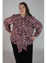 Eloquii Pink Zebra Print Long Sleeve Size 26