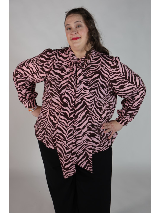 Eloquii Pink Zebra Print Long Sleeve Size 26