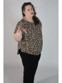 Ava & Viv Leopard Print Short Sleeve Size 4X