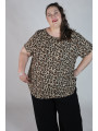 Ava & Viv Leopard Print Short Sleeve Size 4X