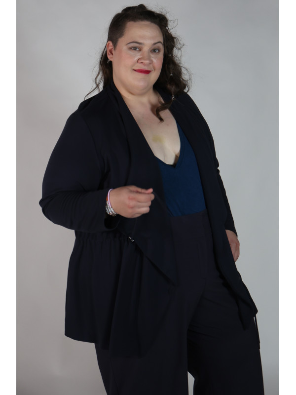 Lane Bryant Navy Blue Shawl Collar Jacket Size 26/28