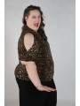 Rachel Roy Leopard Print Short Sleeve Top Size 24